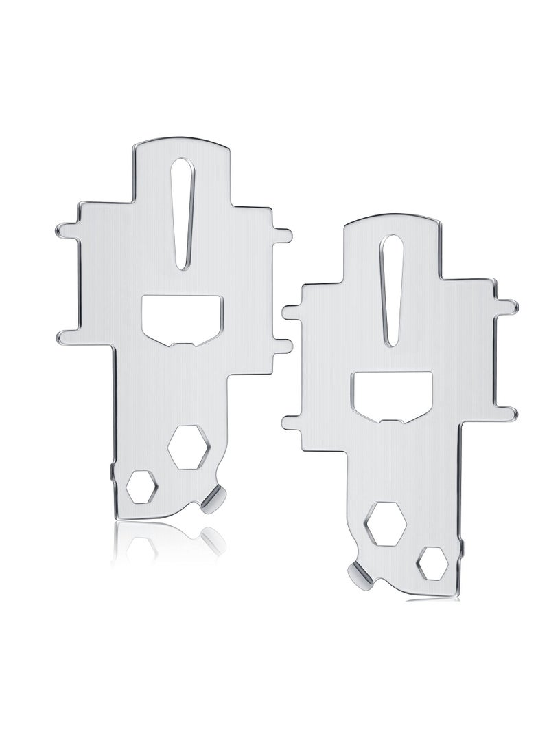 Excefore 2 Pcs Deck Fill Plate Key, Stainless Steel Deck Tool Key, Boat Gas Cap Key for Fuel Tank Water Waste Fill, Suitable for Fuel Water Tank  - Image 1