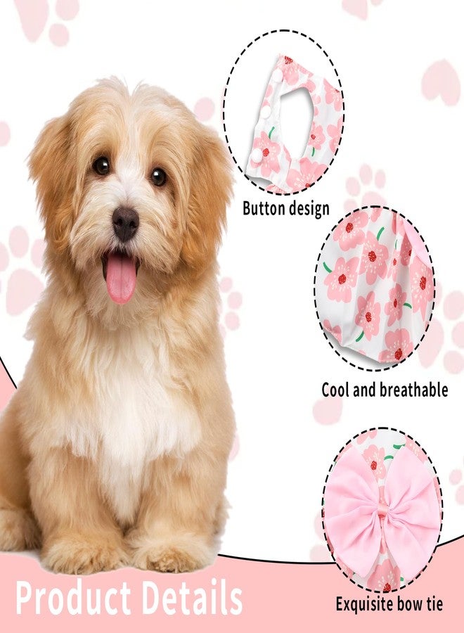 Sdfvsdg 5 Pcs Dog Dresses Floral Puppy Cat Pet Dresses Dog Bowknot Dresses for Small Dogs Girls Puppy Summer Floral Skirts Outfits Cute Princess Pet Dress for Female Yorkie Cats Dogs Pets - Image 3