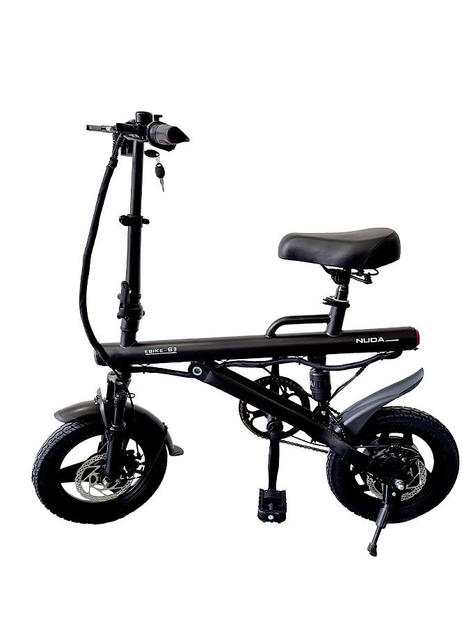 Gasin Adult Electric Folding Bicycle With 400W Motor And 50km Range, Electric Bicycle With 14-inch Vacuum Shock-absorbing tires, Suitable For Commuting, Beach, Snow, Mountain Electric Scooters.  - Image 2