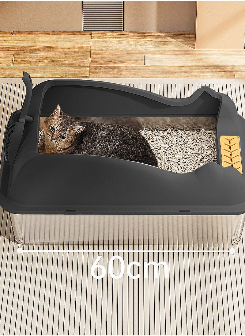 Kidle - Stainless Steel Cat Litter Box Metal Cat Litter Box Tray with High Wall Sides Easy to Clean - Image 1