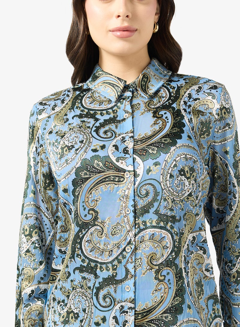 جس قميص كلاريس بأكمام طويلة كبير الحجم - Image 3