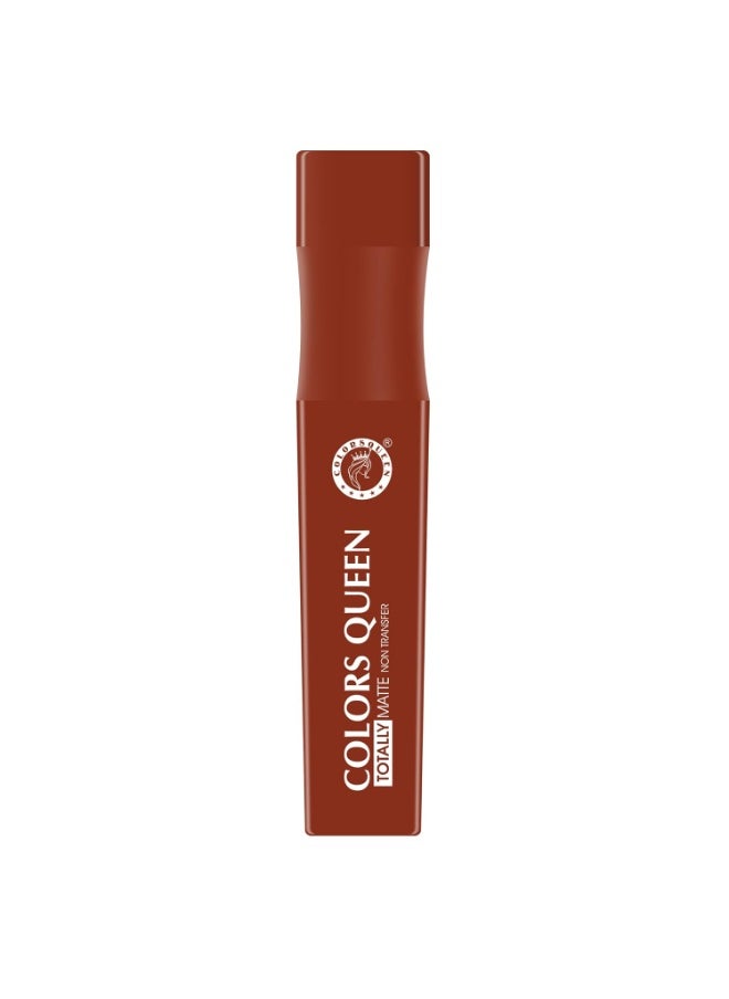 COLORS QUEEN Totally Matte Liquid Lipstick Intense Color Payoff Lightweight Comfortable One Swipe Long Lasting Non Transfer Women 17 - Dob Net 7.5g  - Image 2