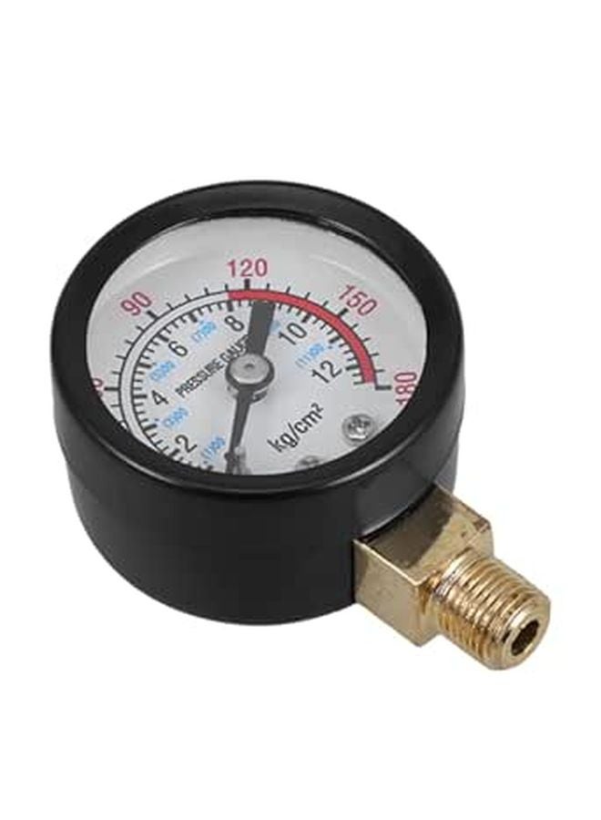 Brass Back Mount Air Pressure Gauge 0 12kg Waterproof For Pneumatic Tools HVAC - Image 1
