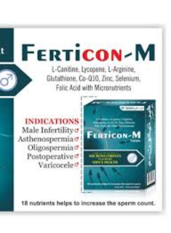 Ferticon M Capsules – Male Fertility Supplement for Sperm Health, Motility & Reproductive Wellness 30S