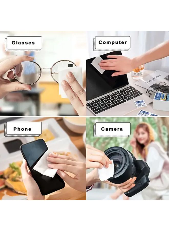 مناديل مبللة قابلة للتخلص منها ومحمولة 100 قطعة للتنظيف متعدد الأغراض لشاشة الهاتف - Image 4