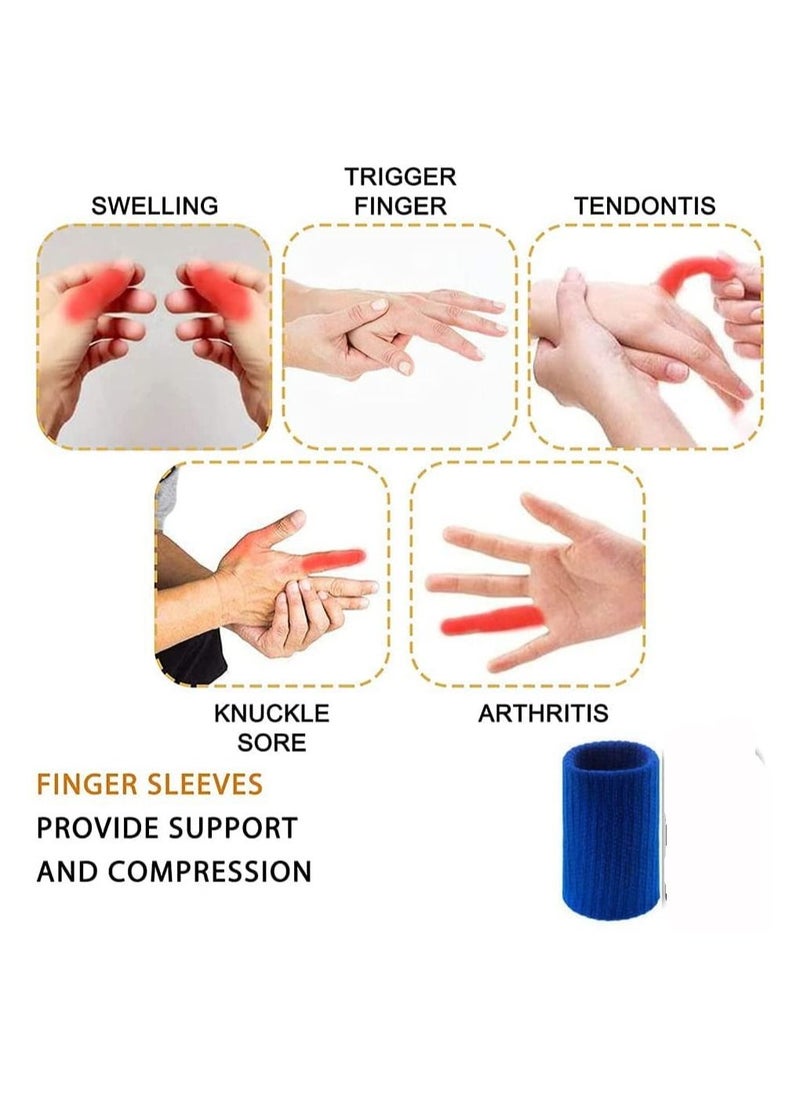 Generic - 5 Pcs Finger Sleeve,Thumb Splint Compression Protector - Image 1