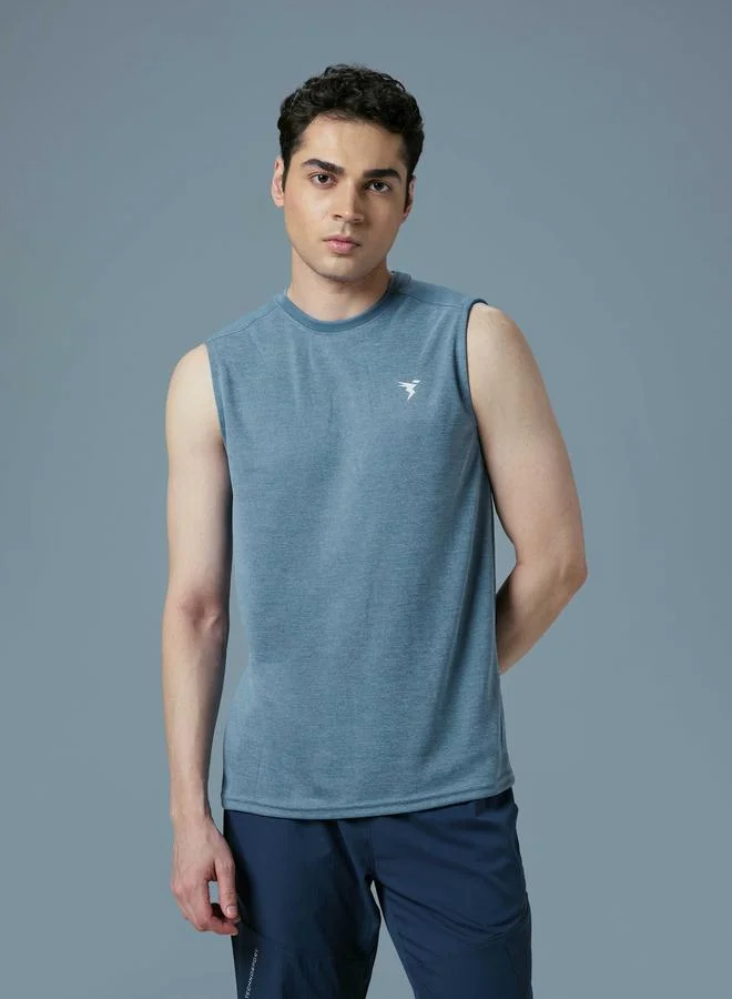 تكنوسبورت Technosport Men Melange Slim Fit Sports Innerwear Vest