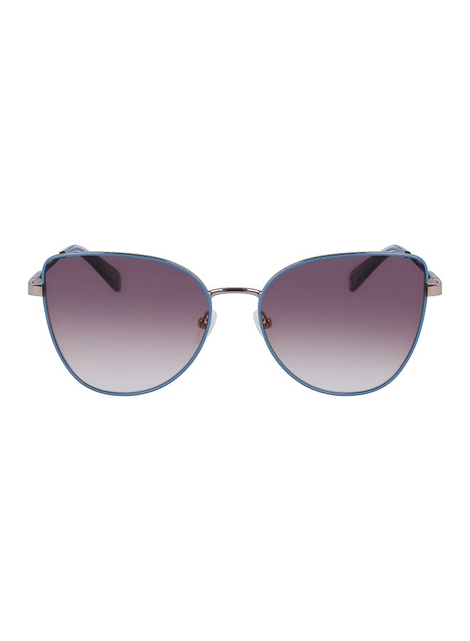 Longchamp نظارة شمسية بتصميم عين القطة للحماية من الأشعة فوق البنفسجية للنساء - LO165S-705-6017 - مقاس العدسة: 60 ملم  - Image 1
