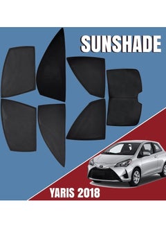 7-Piece Custom High Quality Car SunShade Set for TOYOTA YARIS 2018, Full Window Protection, UV Blocker for Front, Side, and Rear Windows
