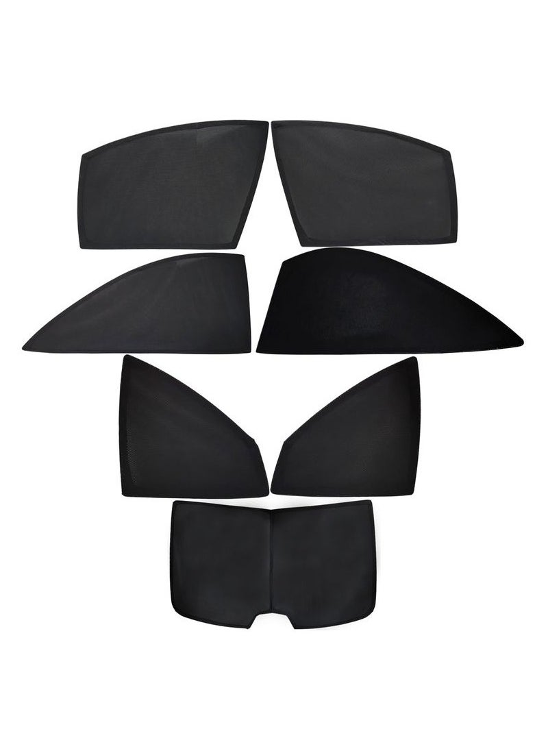 TOYOTA - 7-Piece Custom High Quality Car SunShade Set for TOYOTA YARIS 2018, Full Window Protection, UV Blocker for Front, Side, and Rear Windows - Image 1