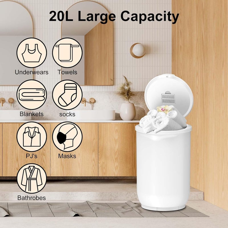 Trydow Ultra Large Capacity Towel Warmer Bucket, Rapid Heating with Timer, One-Button Digital Display Control, Safety Lock, Gifts for Him & Her, Auto Shut-Off, Fits 2 Large, Blankets, Bathrobes, PJ's - Image 5