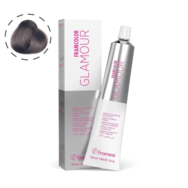 Framesi Morphosis Framesi FRAMCOLOR GLAMOUR 7.61 Medium Silver‑Violet Blonde 100ml — Cool Silver Tone with Violet Reflections - Image 1