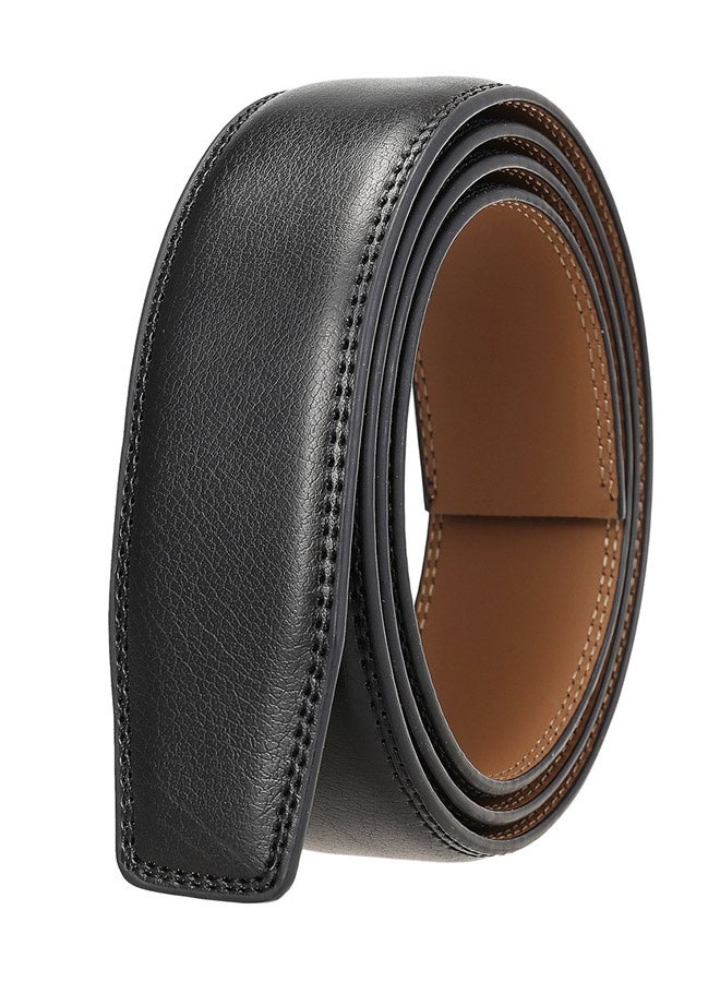 حزام رجالي مزود بسقاطة، حزام بديل بدون مشبك، بطول 35 مم فقط، قابل للاستبدال بإبزيم بطول 40 مم (أسود)