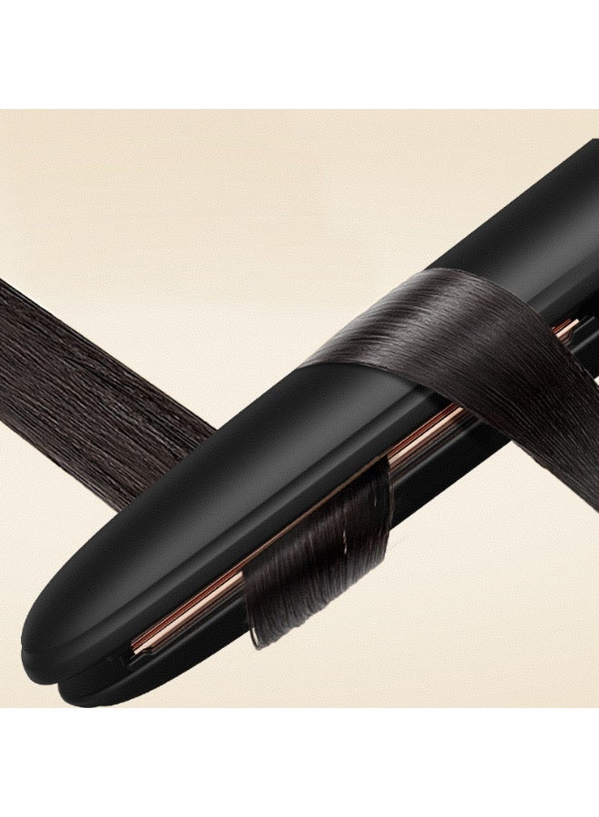 Kawkab 2-in-1 Ceramic Flat Iron & Curling Wand - 5 Heat Settings. Straightening iron and curling wand in one. Perfect for bangs styling. Dual-function 2-in-1 ceramic negative ion hair care. Ceramic essential oil hair care. Features heat-resistant silicone. Reduces frizz for shinier, smoother hair. - Image 5