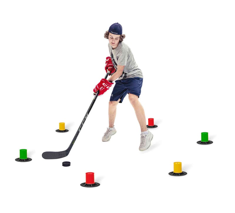 Hockey Revolution Lightweight Stickhandling Training Aid, Equipment for Puck Control, Reaction Time & Coordination - Light, Portable & Adjustable - Drill Cones - Image 5