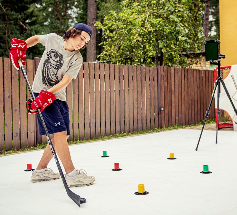 Hockey Revolution Lightweight Stickhandling Training Aid, Equipment for Puck Control, Reaction Time & Coordination - Light, Portable & Adjustable - Drill Cones - Image 2
