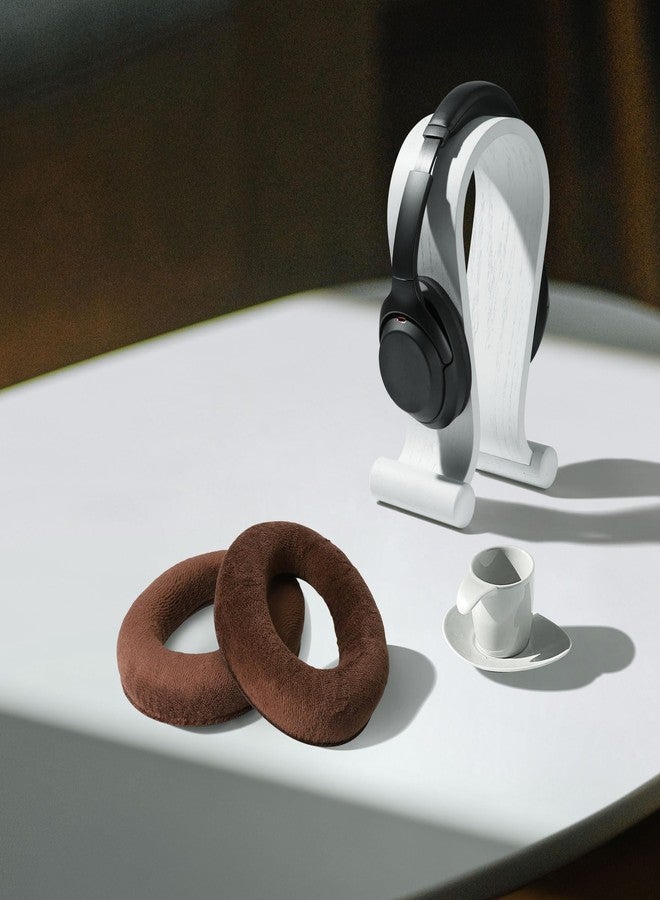 kwmobile وسادة أذن kwmobile 2X متوافقة مع Sennheiser HD515 / HD555 / HD595 / HD518 - وسادة استبدال من الفيلور لسماعات الرأس - بني - Image 5