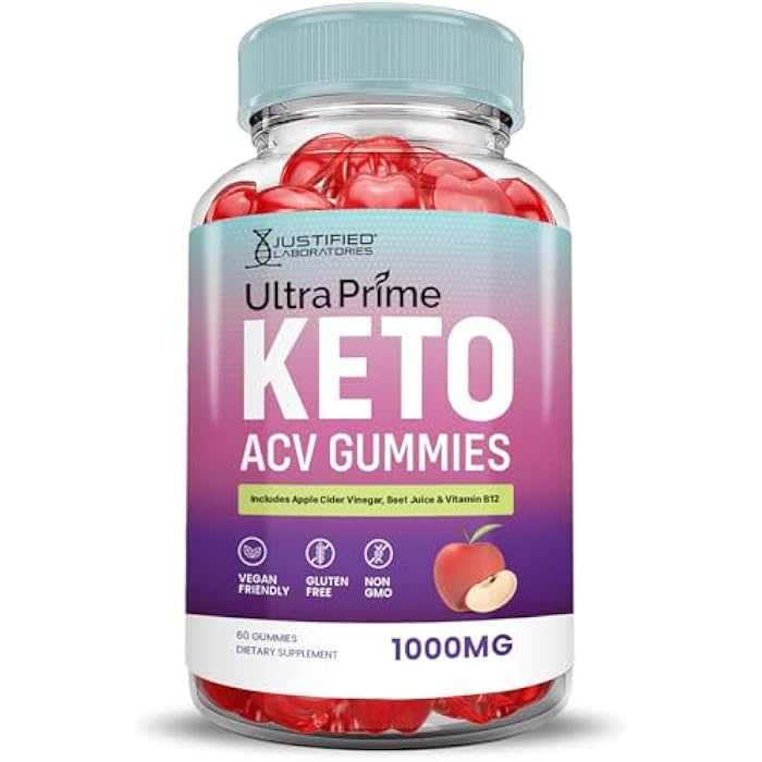 Justified Laboratories (2 Pack) Ultra Prime Keto ACV Gummies Advanced Formula 1000MG UltraPrime Keto Gummies Apple Cider Vinegar Formulated with Pomegranate Beet Juice Powder B12 Vegan Non GMO 120 Gummys - Image 4