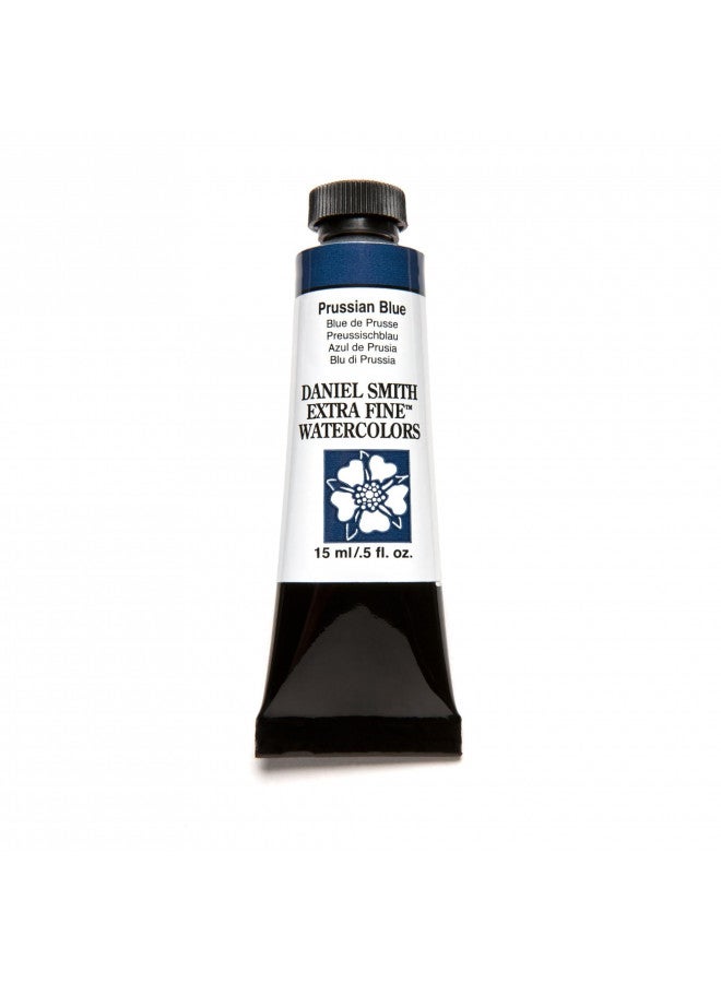 DANIEL SMITH Extra Fine Watercolor 15ml Paint Tube, Prussian Blue, 0.5 Fl Oz (Pack of 1) - Image 1