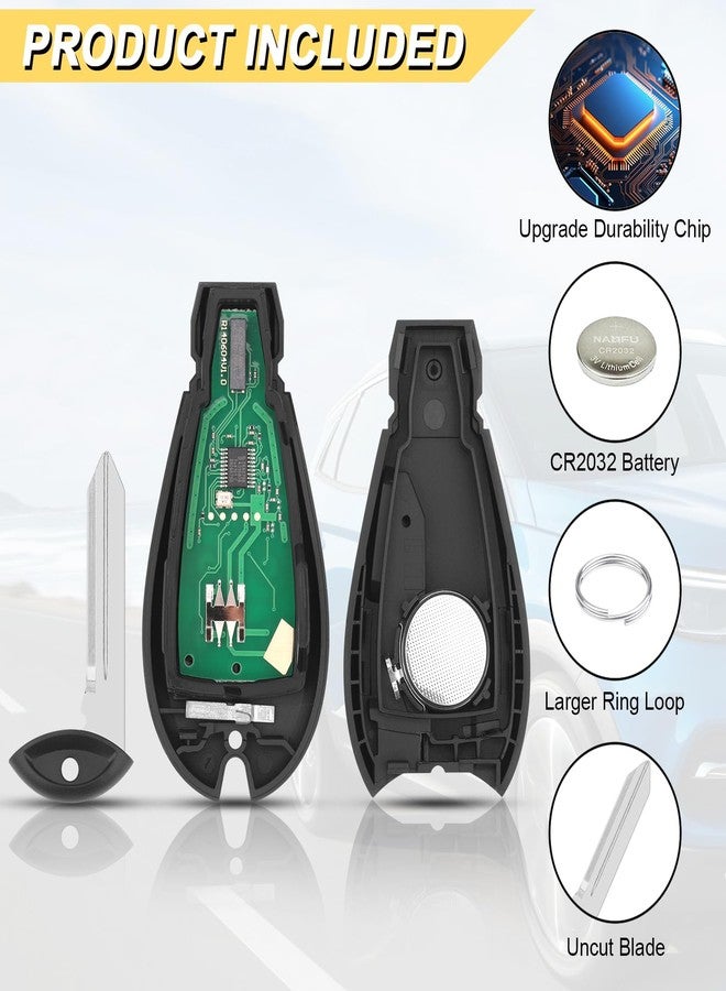 Vurkcy Key Fob Replacement for 2013-2021 Ram 1500 2500 3500 4500 5500/19-21 Ram 1500 Classic Car Keyless Entry Remote Control,GQ4-53T,3 Buttons - Image 5