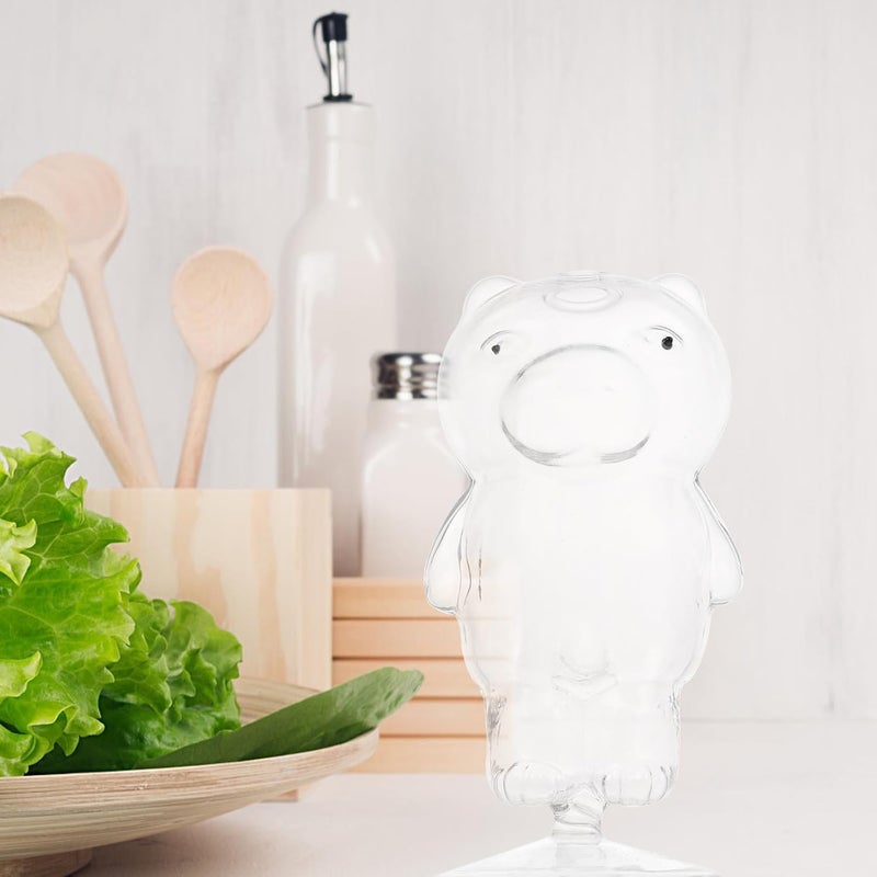 Bear-shaped Glass Cocktail Cup Multifunctional Glass Beverage Cup for Home Bar Use Small Size - Image 3