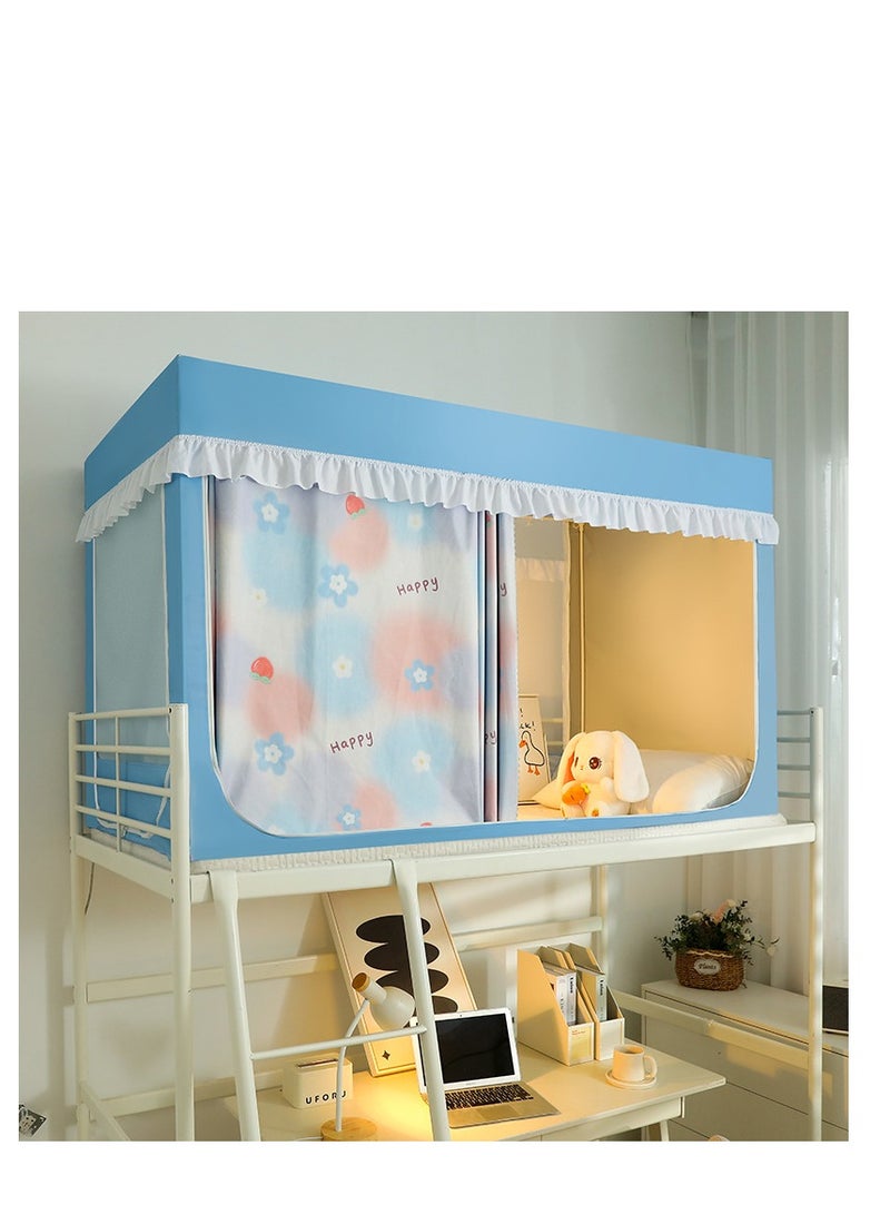 XiuWoo Bed Canopy Tents Curtain Blackout Curtain Single Bed Tent Curtain Student Shading Cloth Bed Canopy Mosquito Net Student Sleep Privacy Protection - Image 1