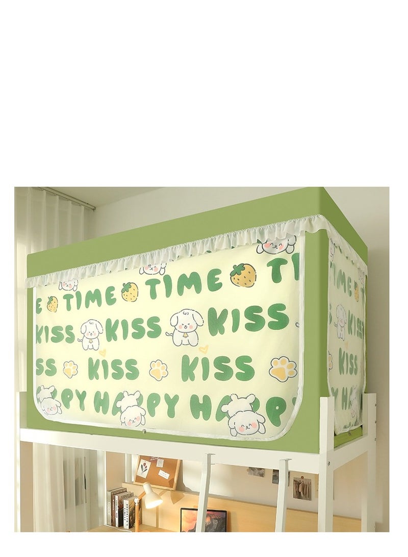 XiuWoo Bed Canopy Tents Curtain Blackout Curtain Single Bed Tent Curtain Student Shading Cloth Bed Canopy Mosquito Net Student Sleep Privacy Protection - Image 4