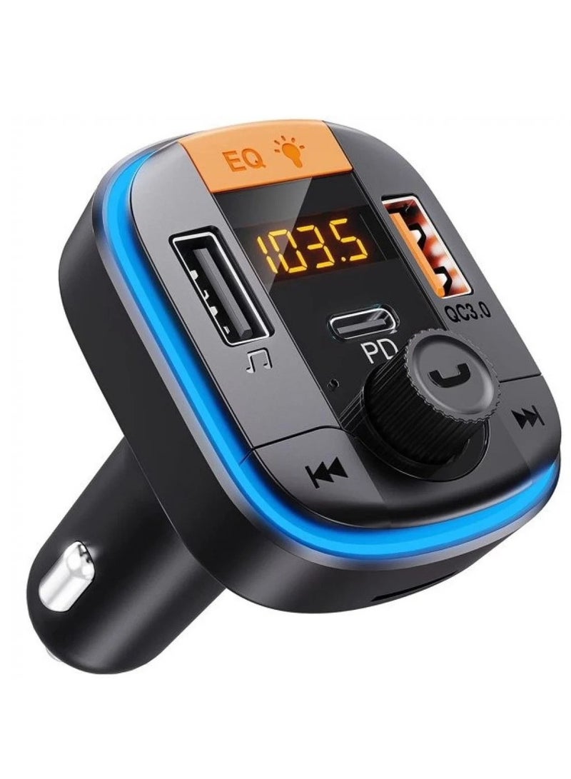 Bastec "Experience Seamless Connectivity on the Go with the BC1806 Car Charger featuring FM Transmitter and Bluetooth Integration" - Image 1