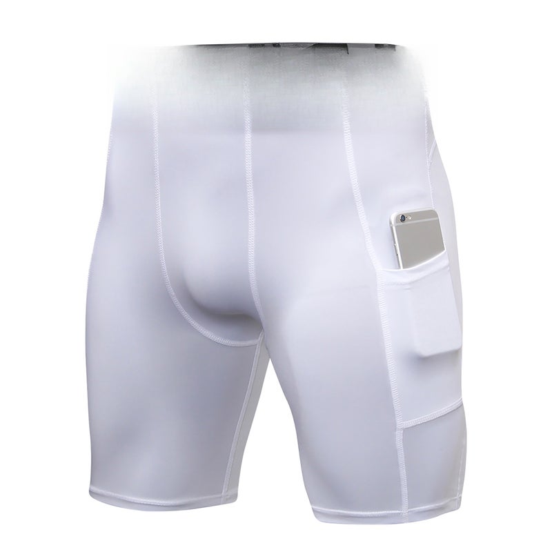 4 Packs Men Compression Shorts Active Workout Underwear with Pocket - Image 3
