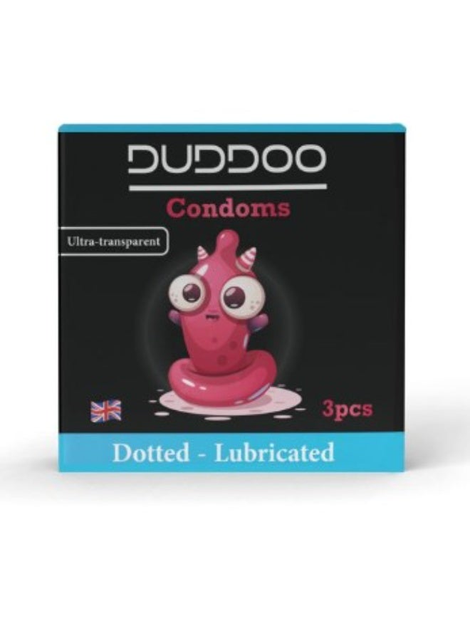 واقيات ذكرية منقطة ومزلقة - 3 قطع