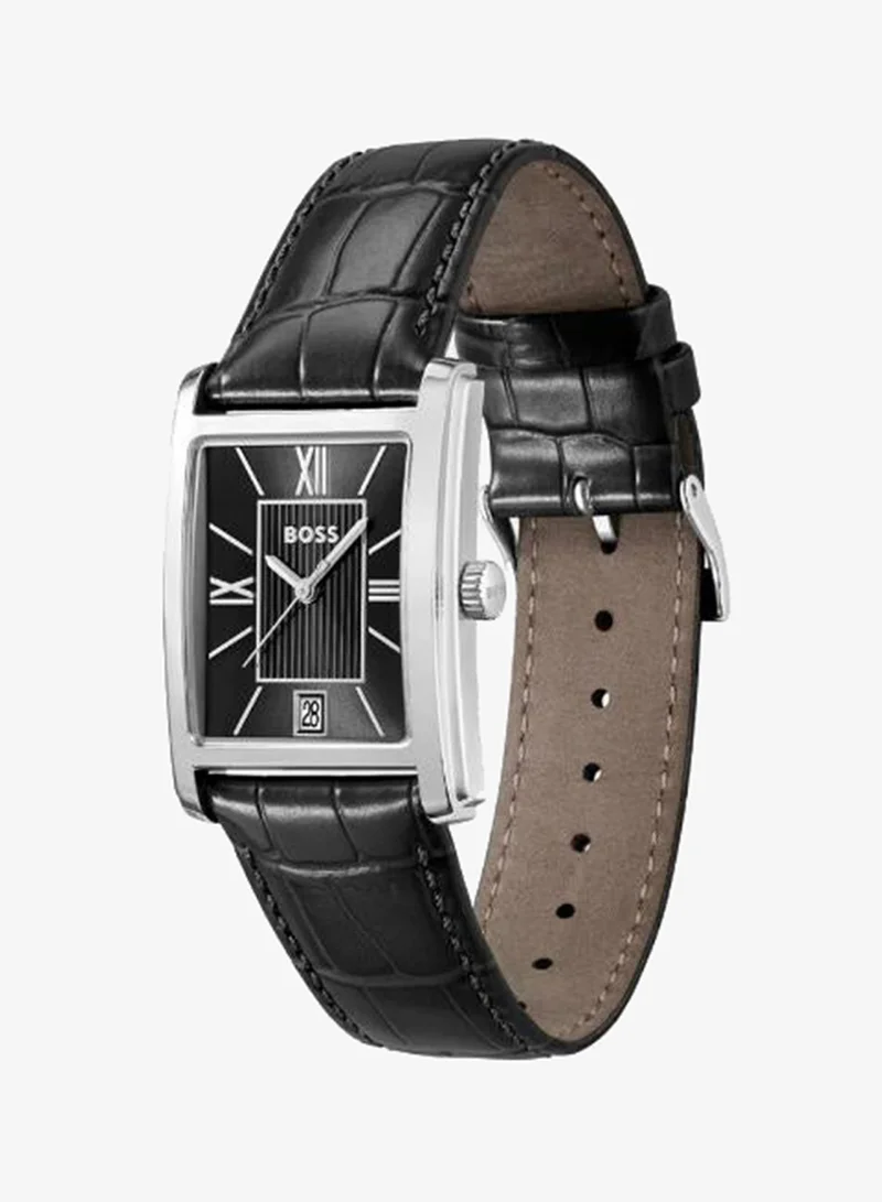 Boss Quartz analog Watch  with Leather Strap
