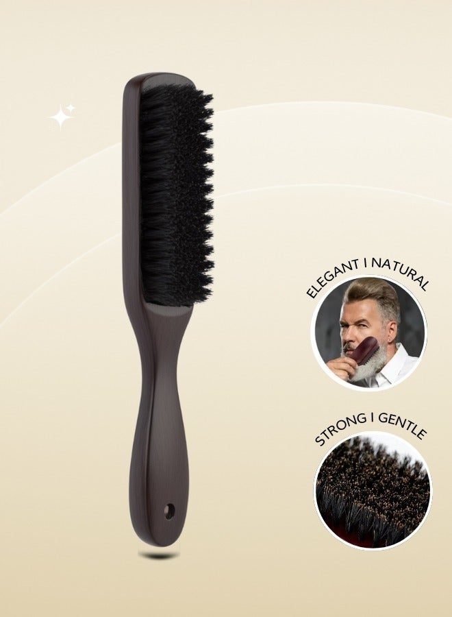 Glowudz Glowudz Wooden Handle Beard Brush For Men Boar Bristle Hairbrush for Thin Soft Hair  - Image 1