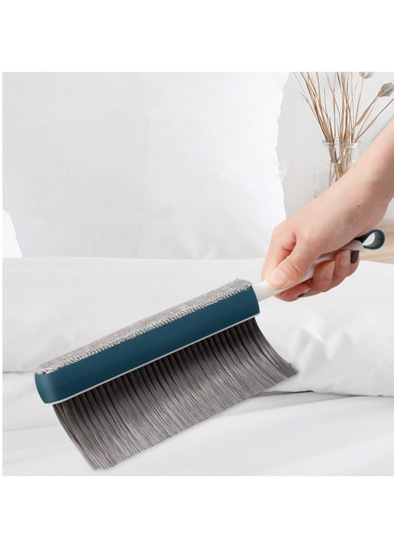 Hair Removal Dust Brush Portable Double sided Bed Brush Retractable Bed Cleaning Brush for Soft Clothes Desks Cars and Sofas Easy to Clean Save Time and Effort Strong Toughness