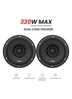 Generic VEXTRON DC6 6-Inch Dual Cone Car Speaker 2 Pcs Set - 90dB 80W/320W Max Power High-Performance Audio, Dynamic Bass, Loud and Clear Sound Speaker  - Image 5