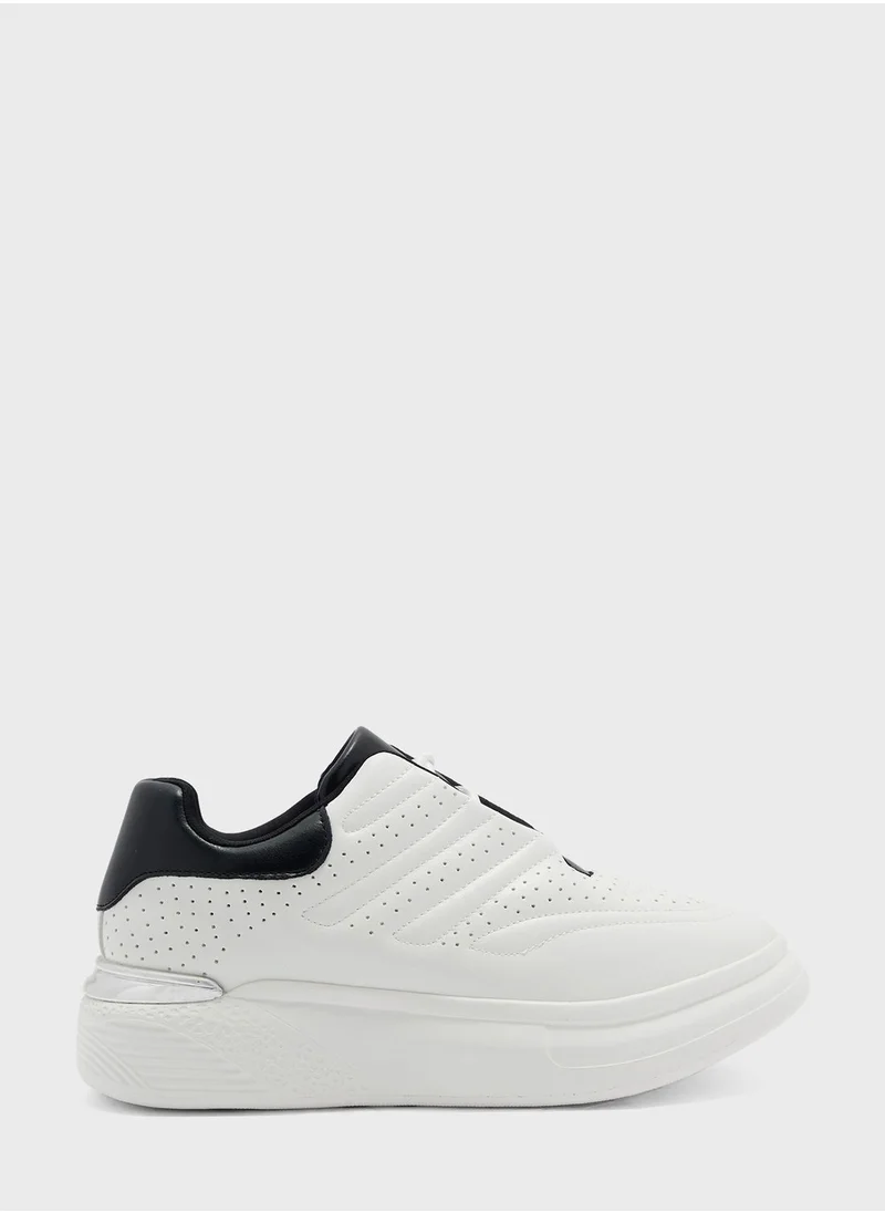 جينجر Sole Detail Textured Tonal Sneaker