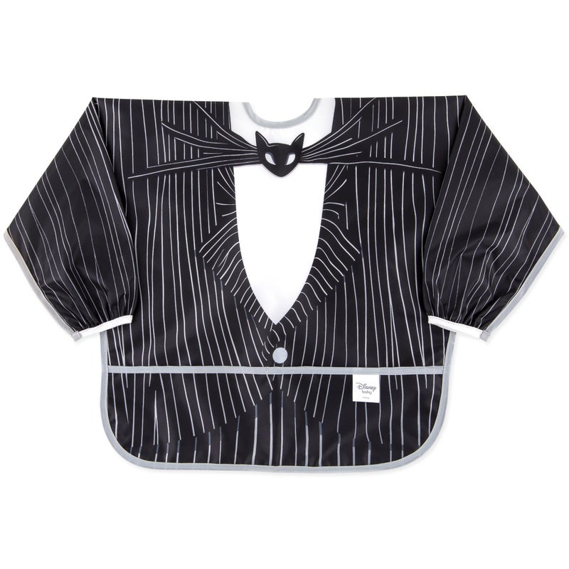 Bumkins Disney Sleeved Bib for Girl or Boy Baby and Toddler for 624 Mos Essential Must Have for Eating Feeding Baby Led Weaning Supplies Long Sleeve Mess Saving Food Catcher Jack Skellington - Image 2