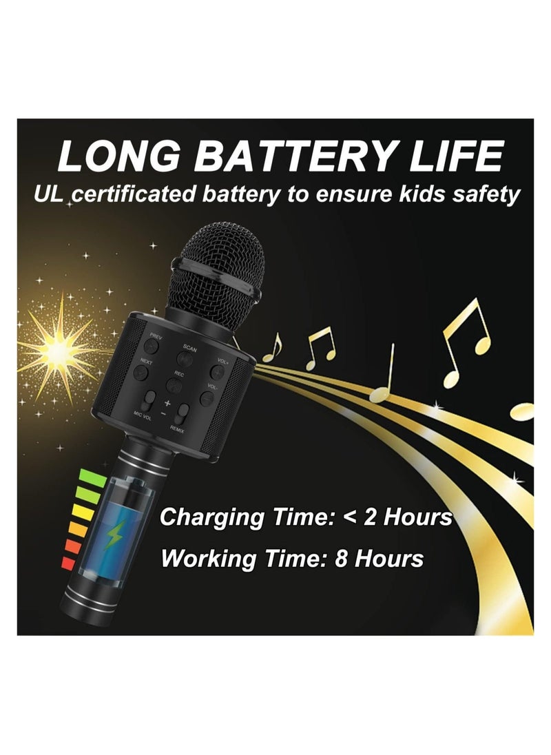 general Bluetooth Karaoke Microphone Wireless,Portable Singing Microphone for Kids Adults,Karaoke Machine for Kids Toys,Birthday Gifts Ideas for 3 4 5 6 7 8 9 10 11 12 Year Old Girls Boys Teens - Image 5