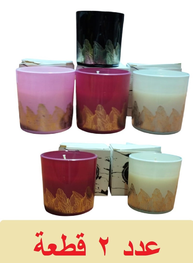 قطعتين من شمع رخامي معطر رومانتيك، متعدد الروائح والألوان  - Image 3