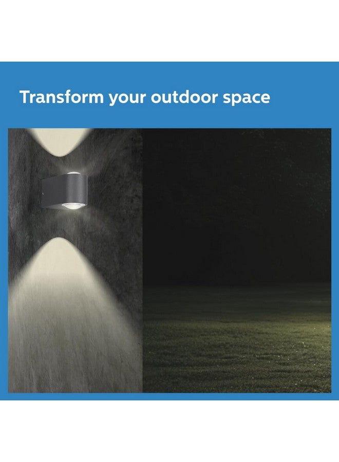 PHILIPS 5W 2-way decorative Wall Light | Lucent Outdoor Wall Light for Decoration | Colour : Warm White, Pack of 1 - Image 5