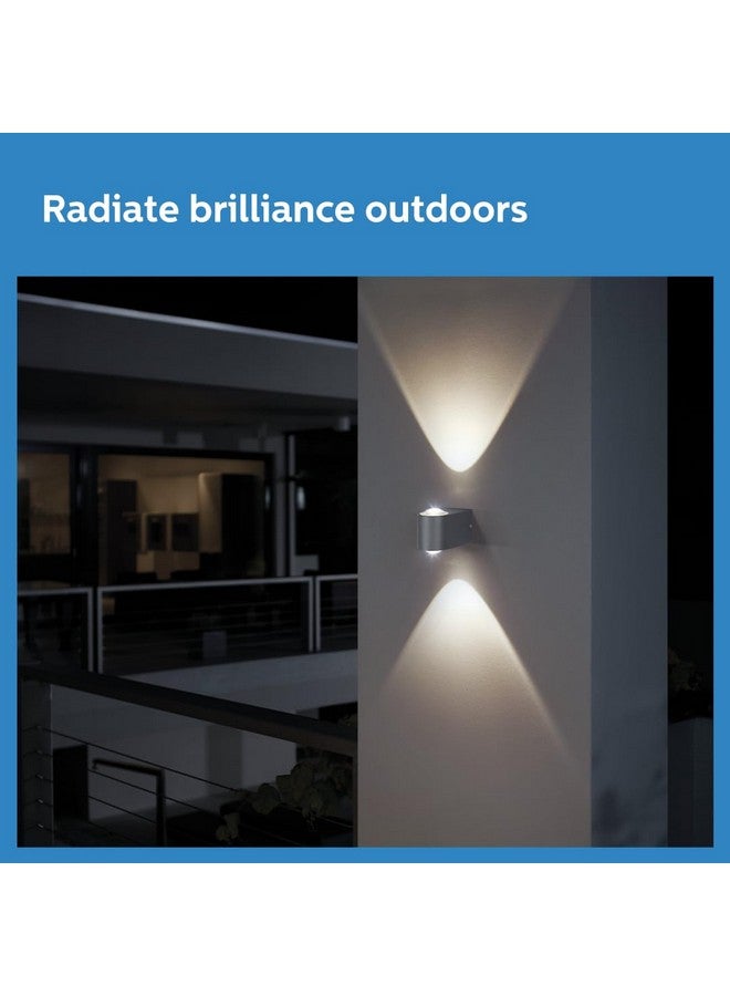 PHILIPS 5W 2-way decorative Wall Light | Lucent Outdoor Wall Light for Decoration | Colour : Warm White, Pack of 1 - Image 4