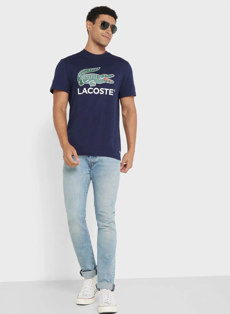 LACOSTE Graphic Crew Neck T-Shirt