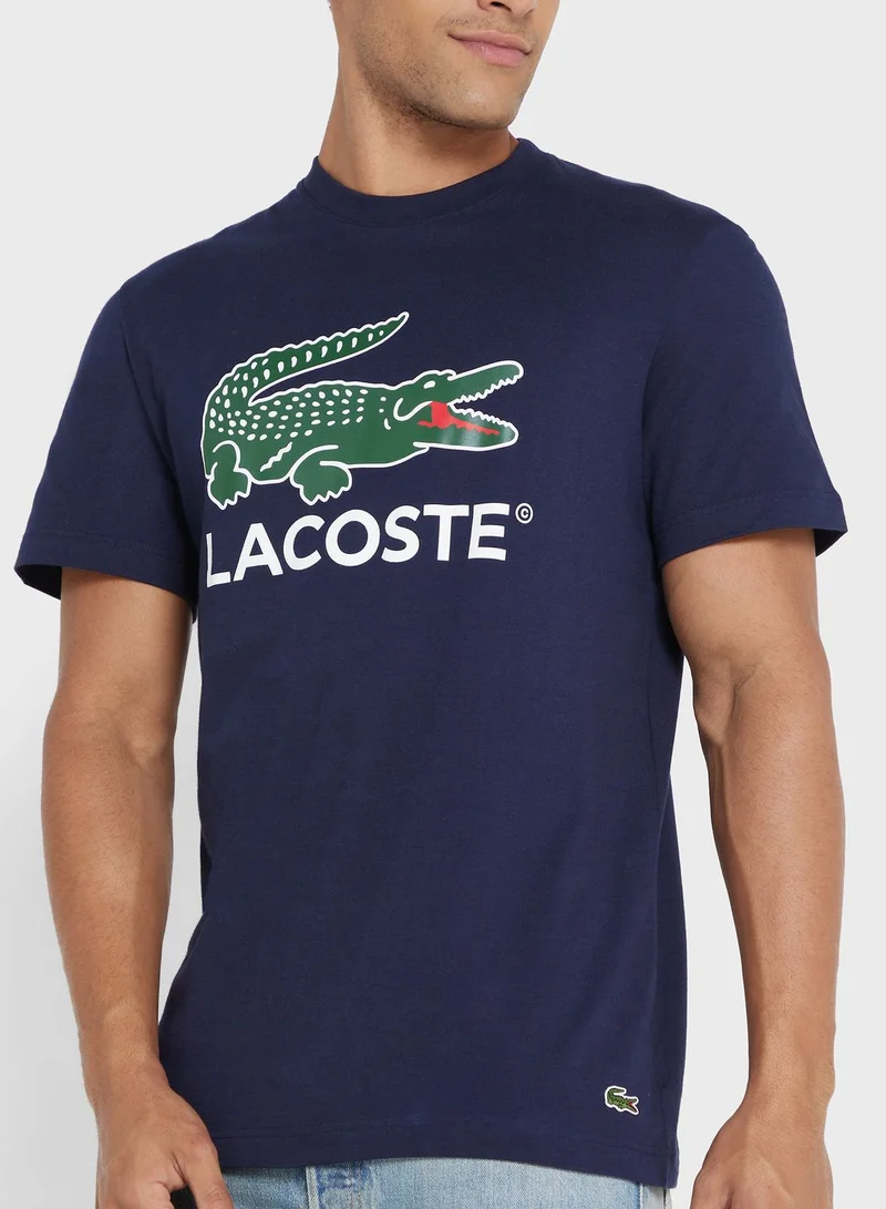 LACOSTE Graphic Crew Neck T-Shirt