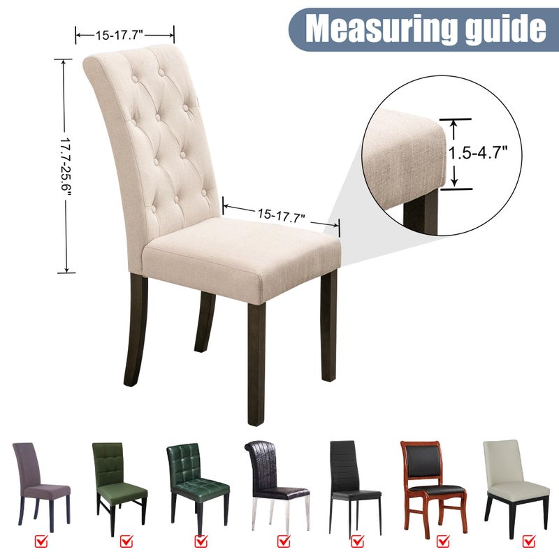 BIETYONE Chair Covers,Dining Room Chair Covers Set of 6,Stretch Kitchen Chair Cover,Washable Dining Chair Cover,Parsons Chair Slipcovers Protective,for Home,Restaurant,Banquet - Image 5