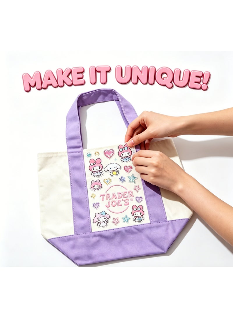 Trader Joe's Medium Canvas Tote Bag (Lavender Purple) - Image 3
