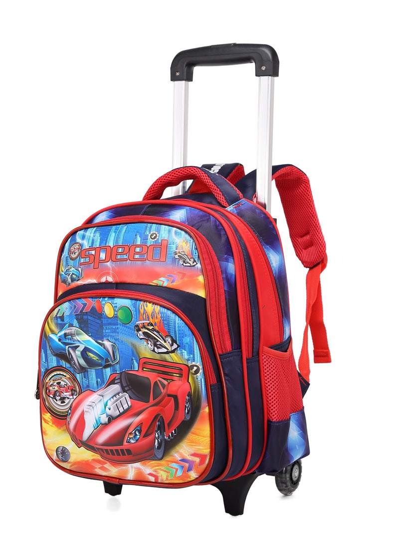 Stargold Baby Backpack 3Pcs For Baby Boys 1 lunch 1 Pencil Box And 1 Bag With Adjustable Strap For School 2 Wheels 14 Inch  - Image 2