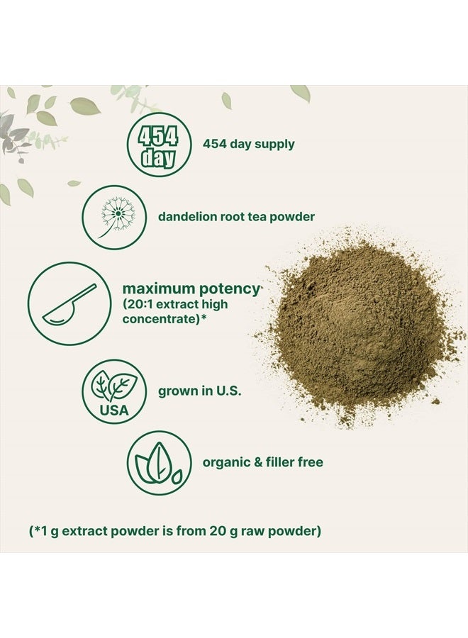 Micro Ingredients مسحوق شاي جذر الهندباء العضوي، 1 رطل | يصل إلى 450 حصة | مصدر شاي داكن ممتاز للمشروبات اليومية | مكمل الهندباء المحمص 100% | خالي من الكافيين، غير معدّل وراثيًا، أكياس قابلة لإعادة التدوير صديقة للبيئة - Image 3