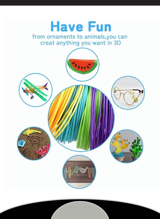 3D Printing Pen Gift Pen Educational Toy Pen High Temperature Three-Dimensional Painting Graffiti Charging Model Children'S Creative Painting Gift Set Support Usb  - Image 5