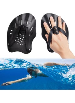 1 Pair Swim Paddles for Hand, Swimming Training Hand Paddles with Adjustable Straps, Swim Diving Training Hand Paddle for Men Women Children