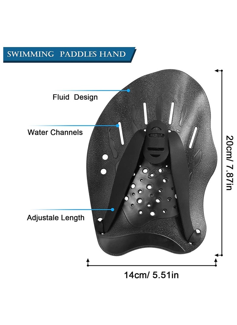 Generic - 1 Pair Swim Paddles for Hand, Swimming Training Hand Paddles with Adjustable Straps, Swim Diving Training Hand Paddle for Men Women Children - Image 1