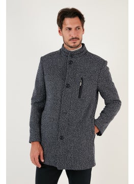Buratti Buttoned Stand Collar Melted Slim Fit Cashew Coat Men's Coat 5841016  - Image 2